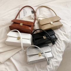 Stone Pattern Shoulder Side Bag Women Spring Leather Handbag Purse