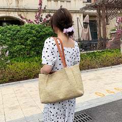 Straw Totes Bags For Women Summer Shoulder Bags Lady Purses Handbags