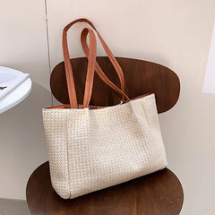 Straw Totes Bags For Women Summer Shoulder Bags Lady Purses Handbags