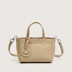 Small Tote Bag Cow Leather Smile Handbags Girls Shoulder Bags Sac A Main Femme B