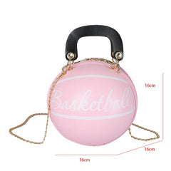 Women's Basketball Shoulder Bag Zipper Handbag Football Crossbody Bag