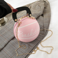 Women's Basketball Shoulder Bag Zipper Handbag Football Crossbody Bag