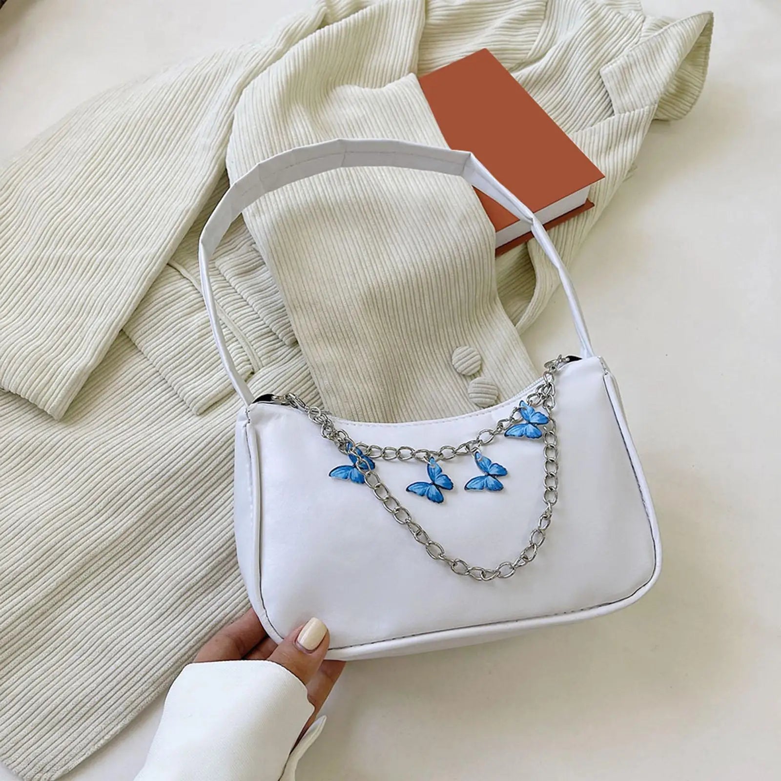 Small Underarm Handbag Casual Vacation Business Party Purse Clutch