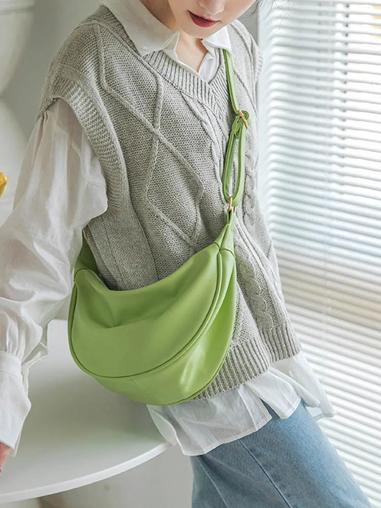 Women's Small Underarm Hobo Bag Pu Leather Crossbody Handbag