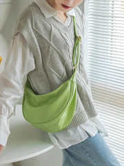 Women's Small Underarm Hobo Bag Pu Leather Crossbody Handbag