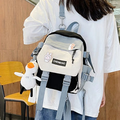 Mini Girls School Backpacks Waterproof Nylon Fabric Japanese Girl Bag