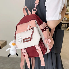 Mini Girls School Backpacks Waterproof Nylon Fabric Japanese Girl Bag