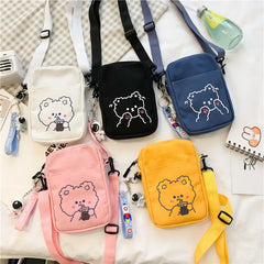 Canvas Crossbody Small Bags for Women Cloth Phone Shoulder Bags