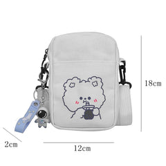 Canvas Crossbody Small Bags for Women Cloth Cell Phone Shoulder Bags