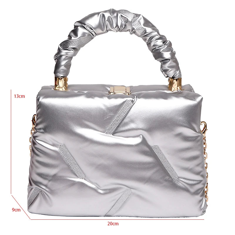 Small Women Bag Quilted Handbag Chain Shoulder Crossbody Bag