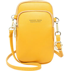 Small Women PU Leather Messenger Bag Crossbody Cell Phone Shoulder Bag