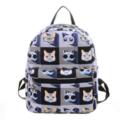 Small Women Canvas Backpack Teenagers Casual Daypack Mini Backpack Girls