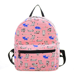 Small Women Canvas Backpack Teenagers Casual Daypack Mini Backpack Girls
