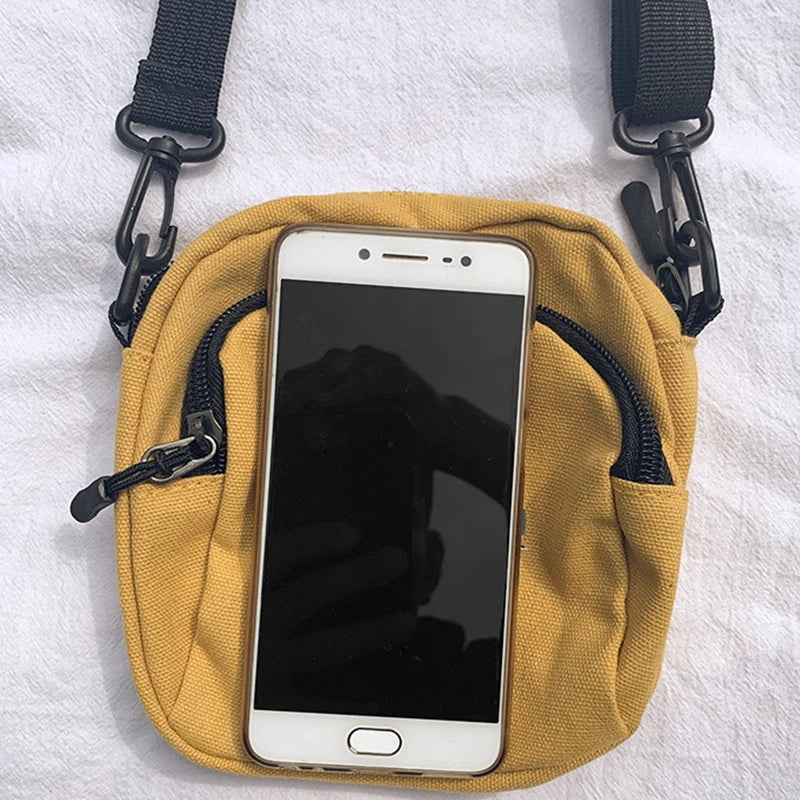 Small Women Canvas Bags Handbag Mini Shoulder Bags for Women Phone Bag