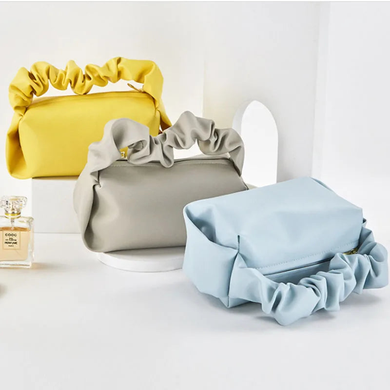 Small Women Handbag Portable Cloud Bag PU Leather