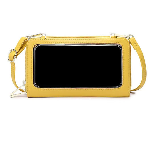 Women Handbag Transparent Touch Screen Phone Crossbody Bag