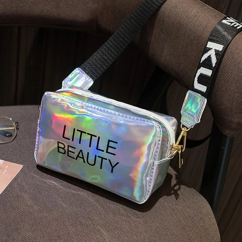 Women Laser Crossbody Messenger Shoulder Bag PVC Jelly Small Tote