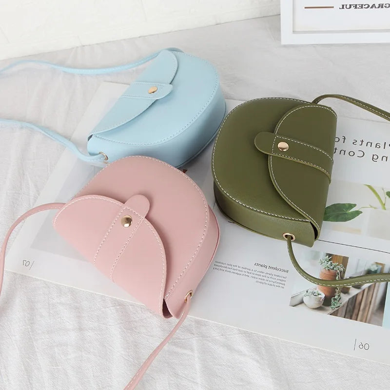 Small Women PU Leather Handbag Solid Ladies Bags Clutch Crossbody Shoulder Bag