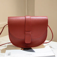 Small Women Shell Shoulder Messenger Bag PU Leather Solid Yellow Crossbody Bag