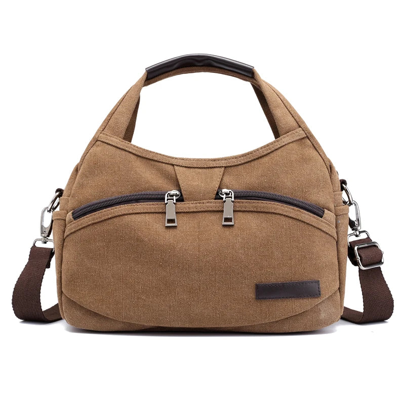 Solid Women Tote Bag Canvas Shoulder Handbag