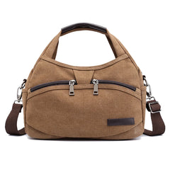 Solid Women Tote Bag Canvas Shoulder Handbag
