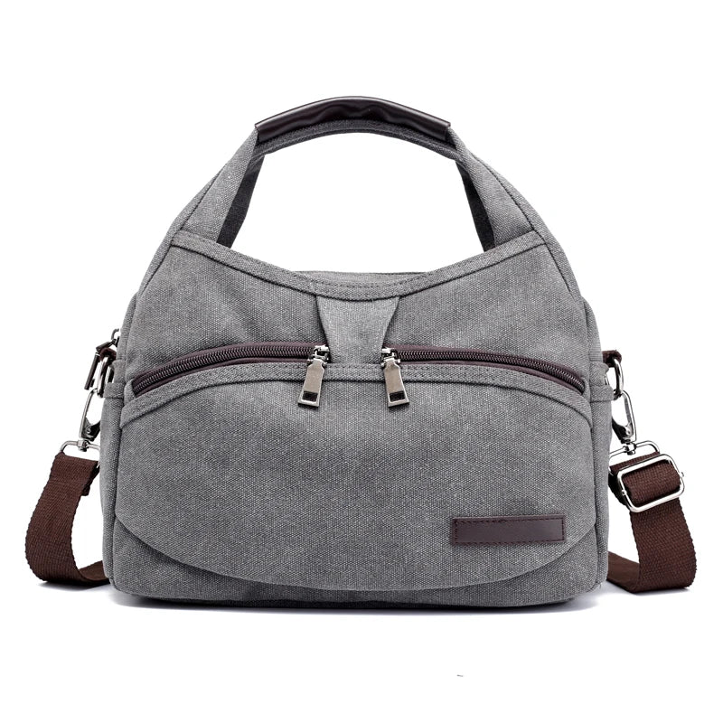 Solid Women Tote Bag Canvas Shoulder Handbag