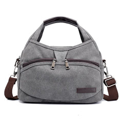 Solid Women Tote Bag Canvas Shoulder Handbag