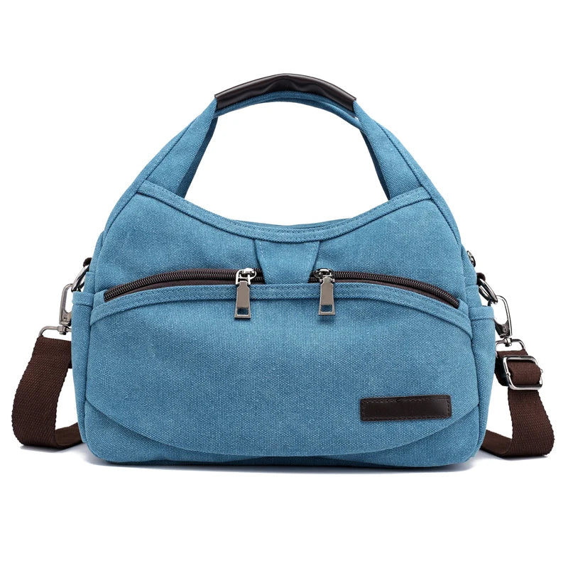 Solid Women Tote Bag Canvas Shoulder Handbag