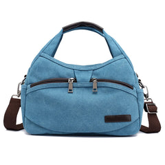 Solid Women Tote Bag Canvas Shoulder Handbag
