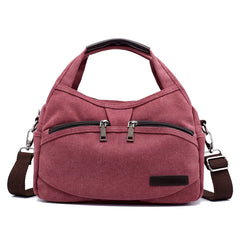 Solid Women Tote Bag Canvas Shoulder Handbag