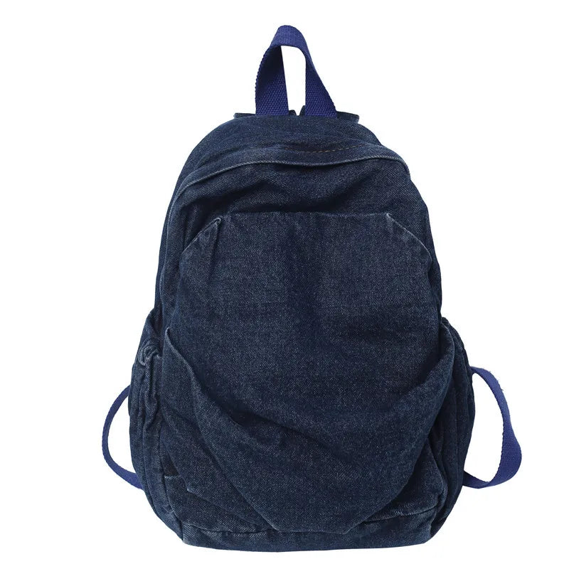 Women's Denim School Backpack for Teenagers Travel Bagpack