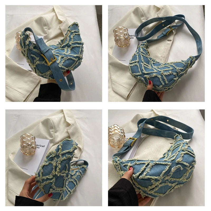 Denim Crossbody Bag for Women Phone Bag Handbags
