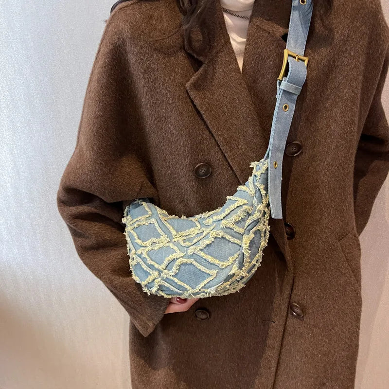 Denim Crossbody Bag for Women Phone Bag Handbags