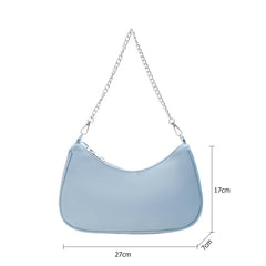 Small Women's Bag Nylon Handbag Chain Shoulder Shopper Multicolor