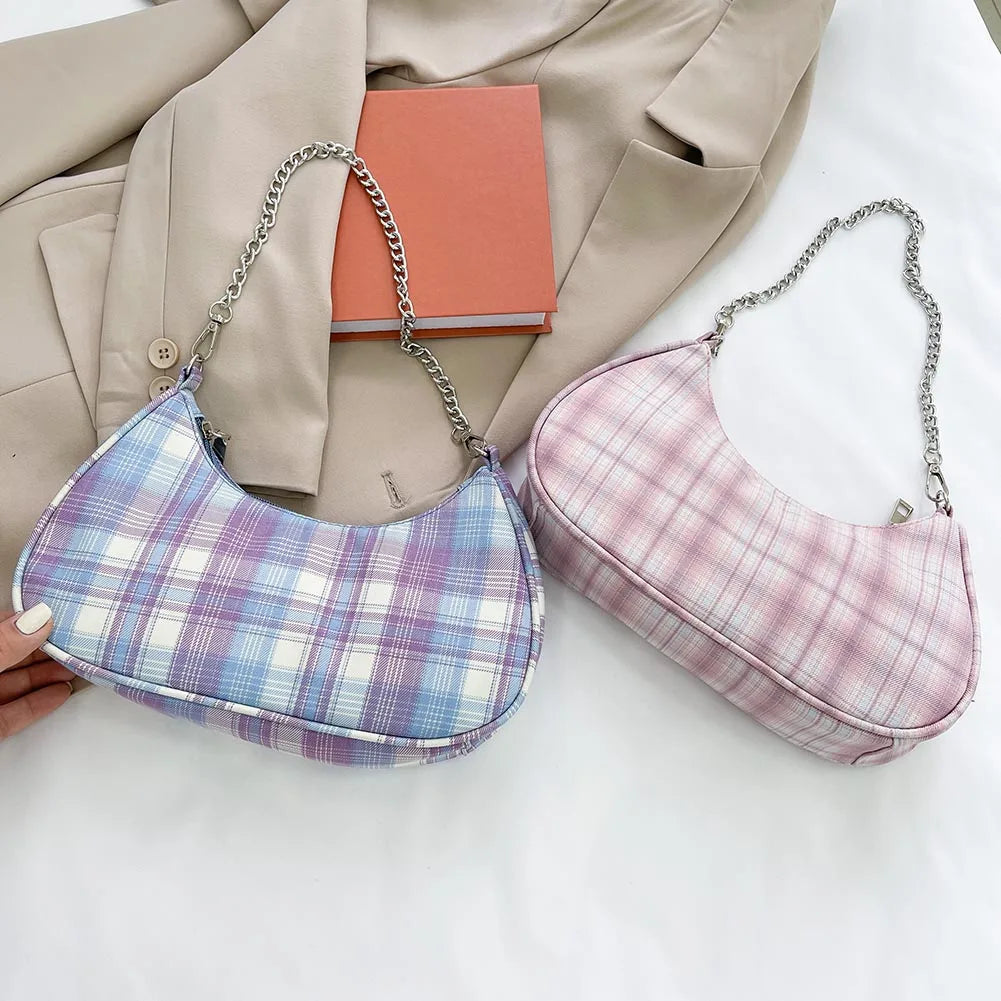 Small Women's Bag Nylon Handbag Chain Shoulder Shopper Multicolor