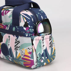 Small Women's Crossbody Bag Nylon Flower Print Shoulder Messenger Handbags