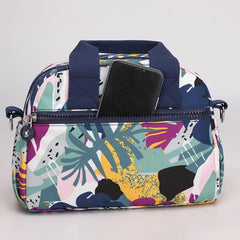 Small Women's Crossbody Bag Nylon Flower Print Shoulder Messenger Handbags
