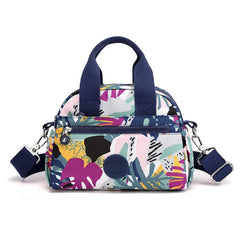 Small Women's Crossbody Bag Nylon Flower Print Shoulder Messenger Handbags