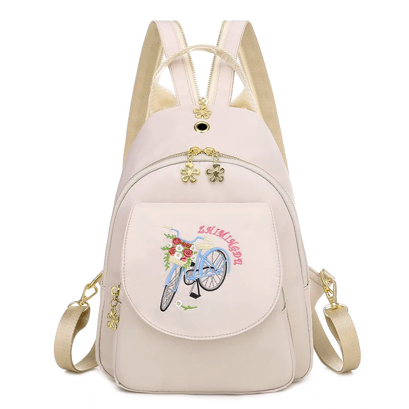 Small Women's Rucksack Oxford Cloth Girls Multifunction Small Backpack
