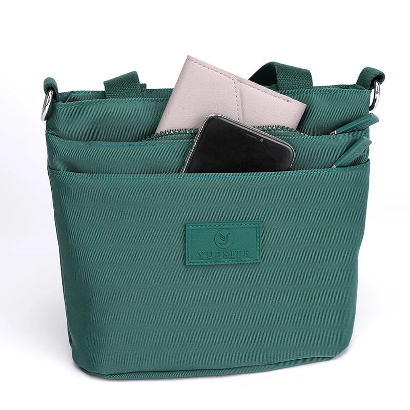 Nylon Multi-pocket Tote Crossbody Bag Female Travel Purse