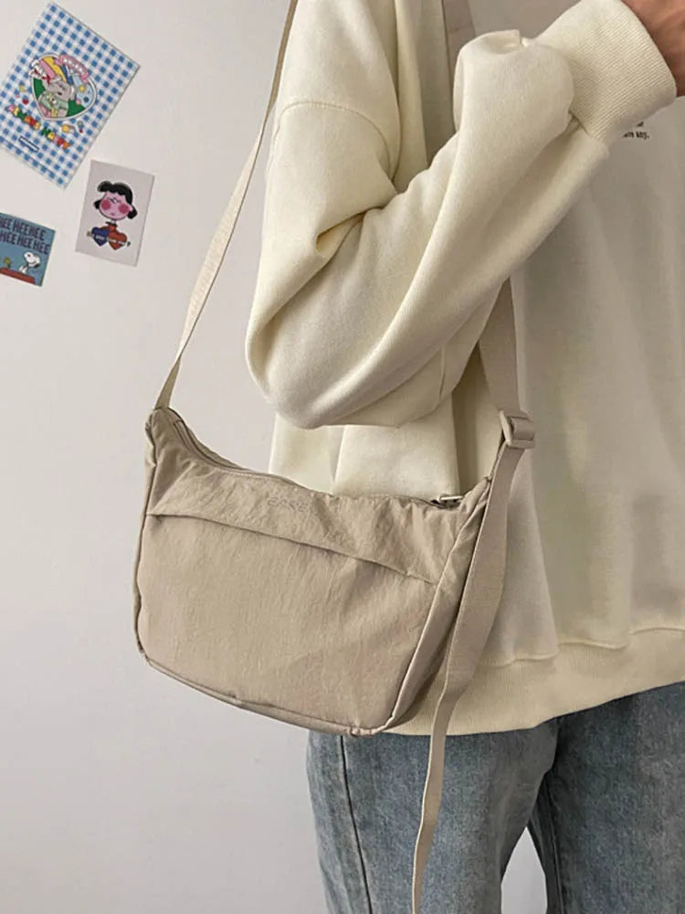 Nylon Shoulder Bag for Women Crossbody Casual Female Handbag