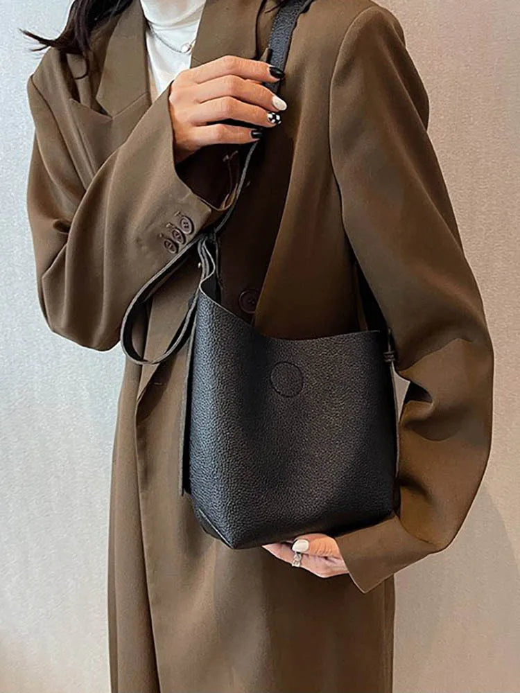 Women's Shoulder Bag Pu Leather Handbags Crossbody Bags B