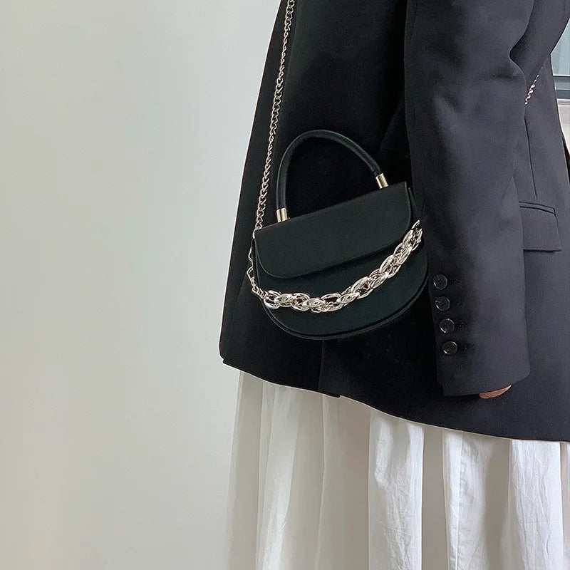 Small Women's Shoulder Messenger Bag Pu Leather Crossbody Bags Chain Mini Female