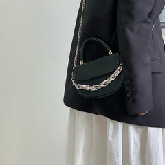 Small Women's Shoulder Messenger Bag Pu Leather Crossbody Bags Chain Mini Female