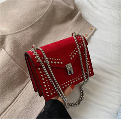 Rivet Chain Bag Shoulder Messenger Small Square Bag