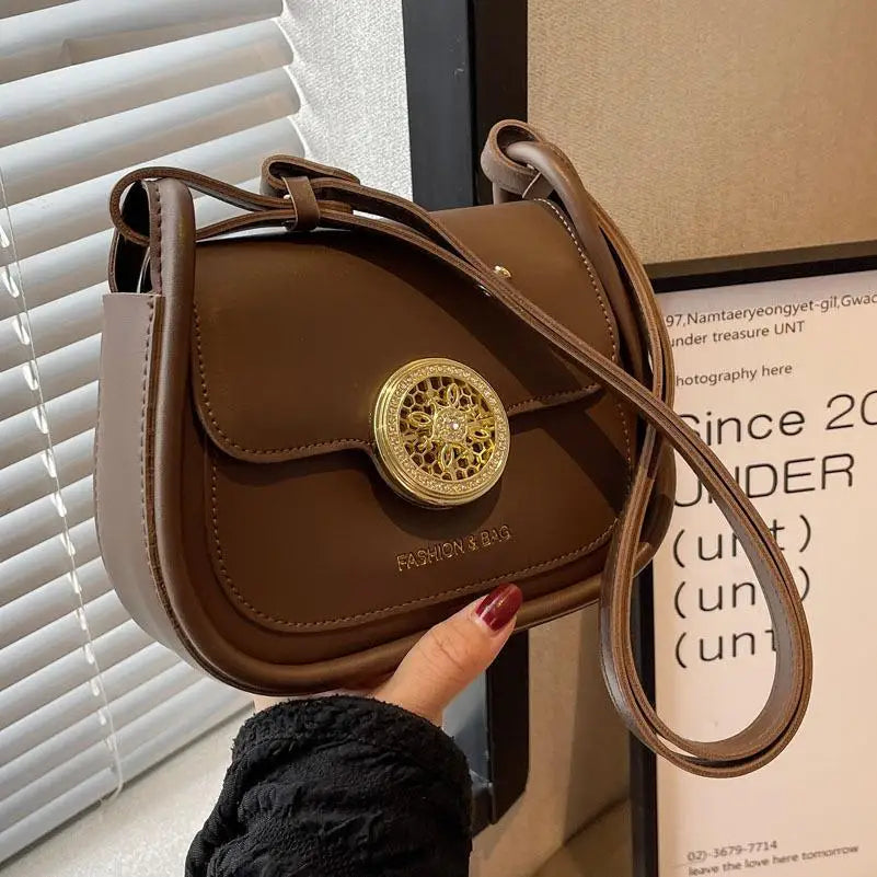 Small Women's Single Shoulder Crossbody Bag Wallet Texture Square Bag