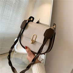 Small Square Bag Strap Solid Shoulder Messenger Bag