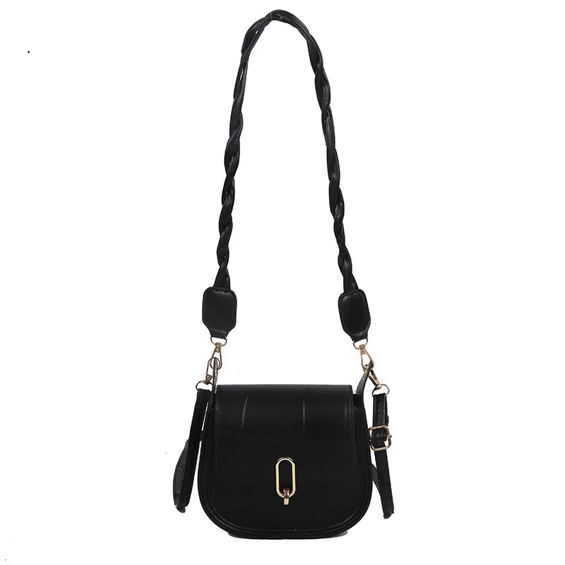 Small Square Bag Strap Solid Shoulder Messenger Bag