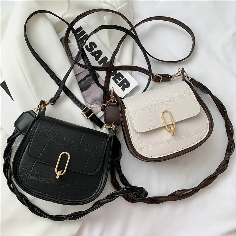 Small Square Bag Strap Solid Shoulder Messenger Bag