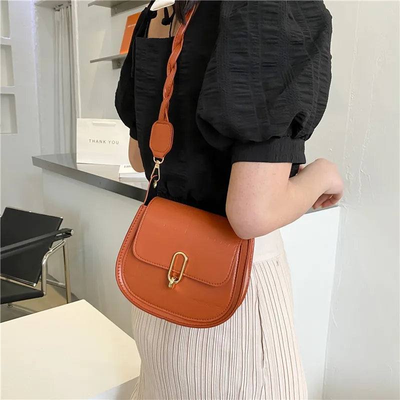 Small Square Bag Strap Solid Shoulder Messenger Bag
